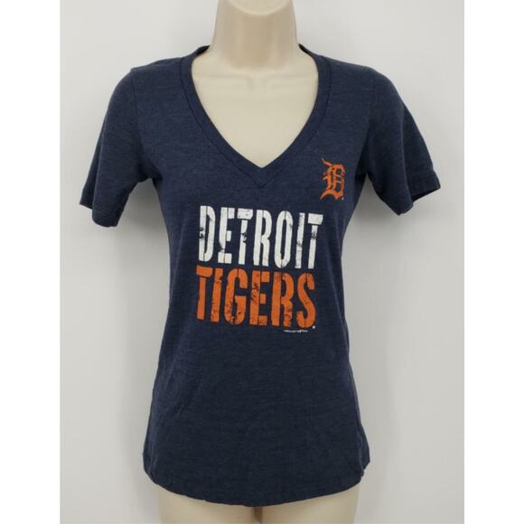 Detroit Tigers Spell-Out MLB T-Shirt Juniors Size Small Gray Short Sleeve - Picture 1 of 7
